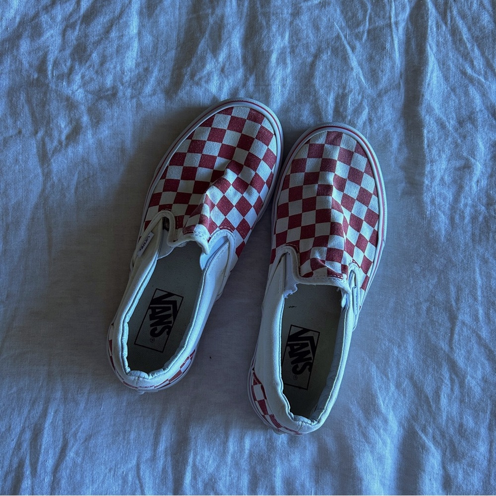 Checkered Slip On Vans
